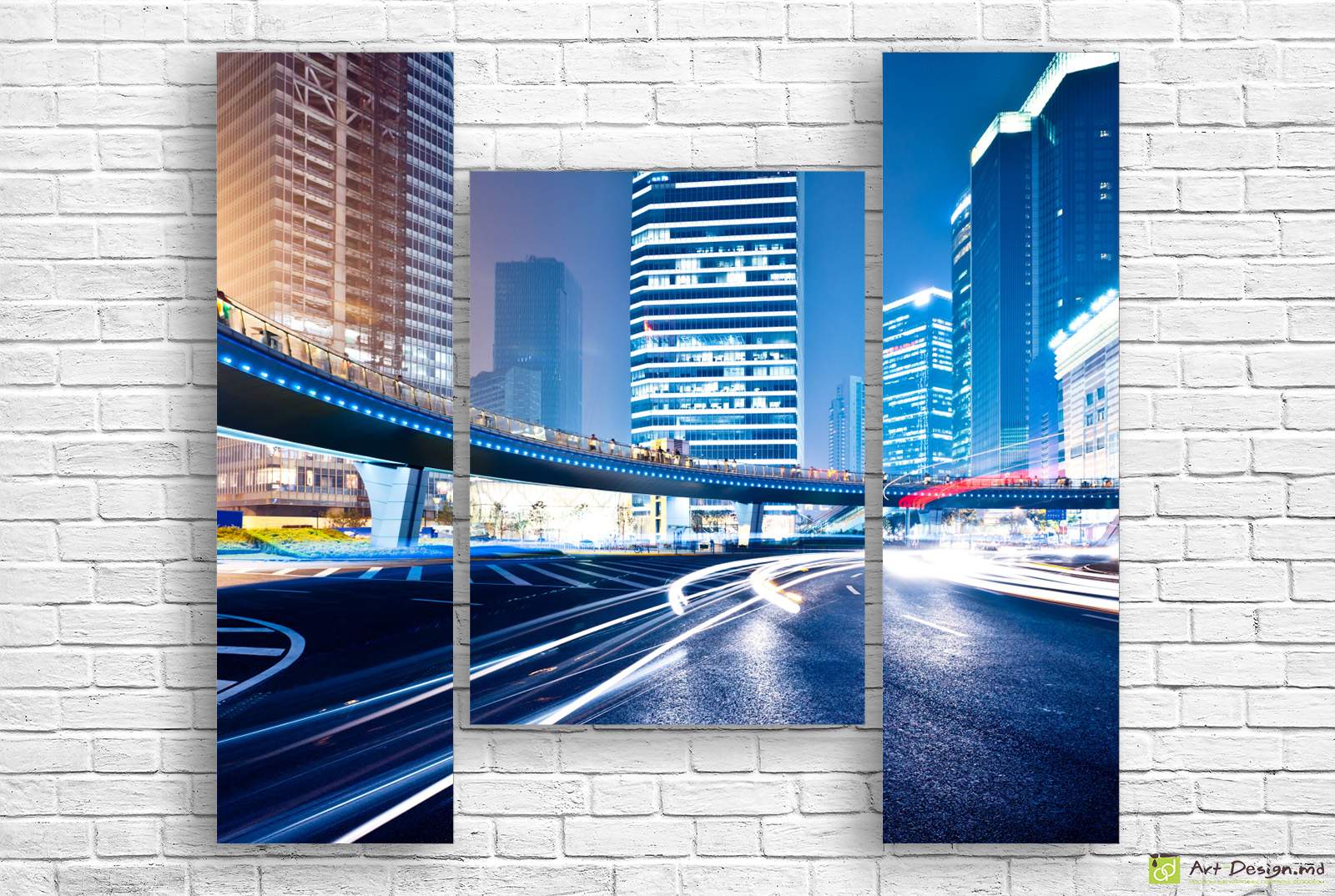 🌃 Tablou modular „Metropolă nocturnă”