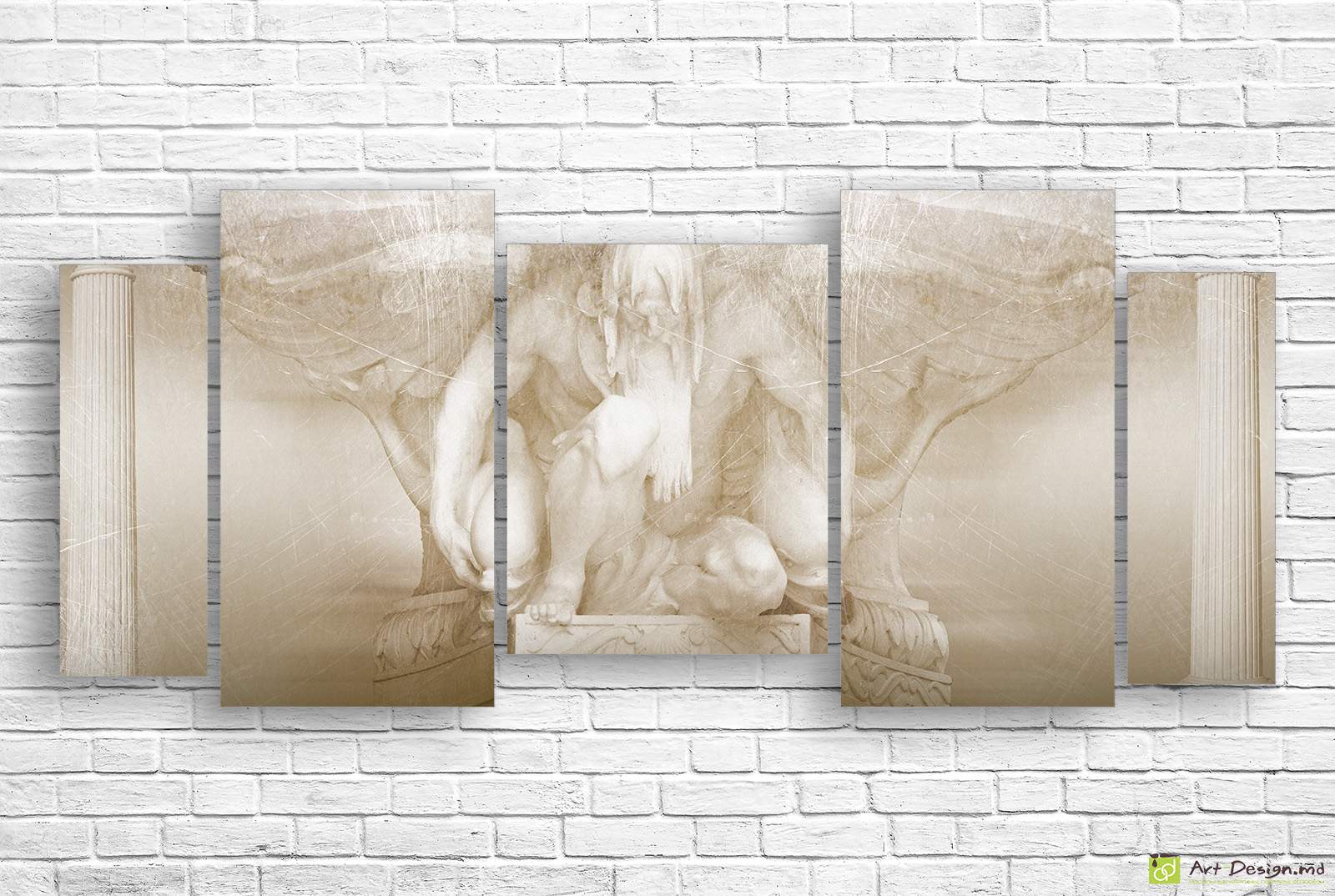 Модульная картина с античной скульптурой