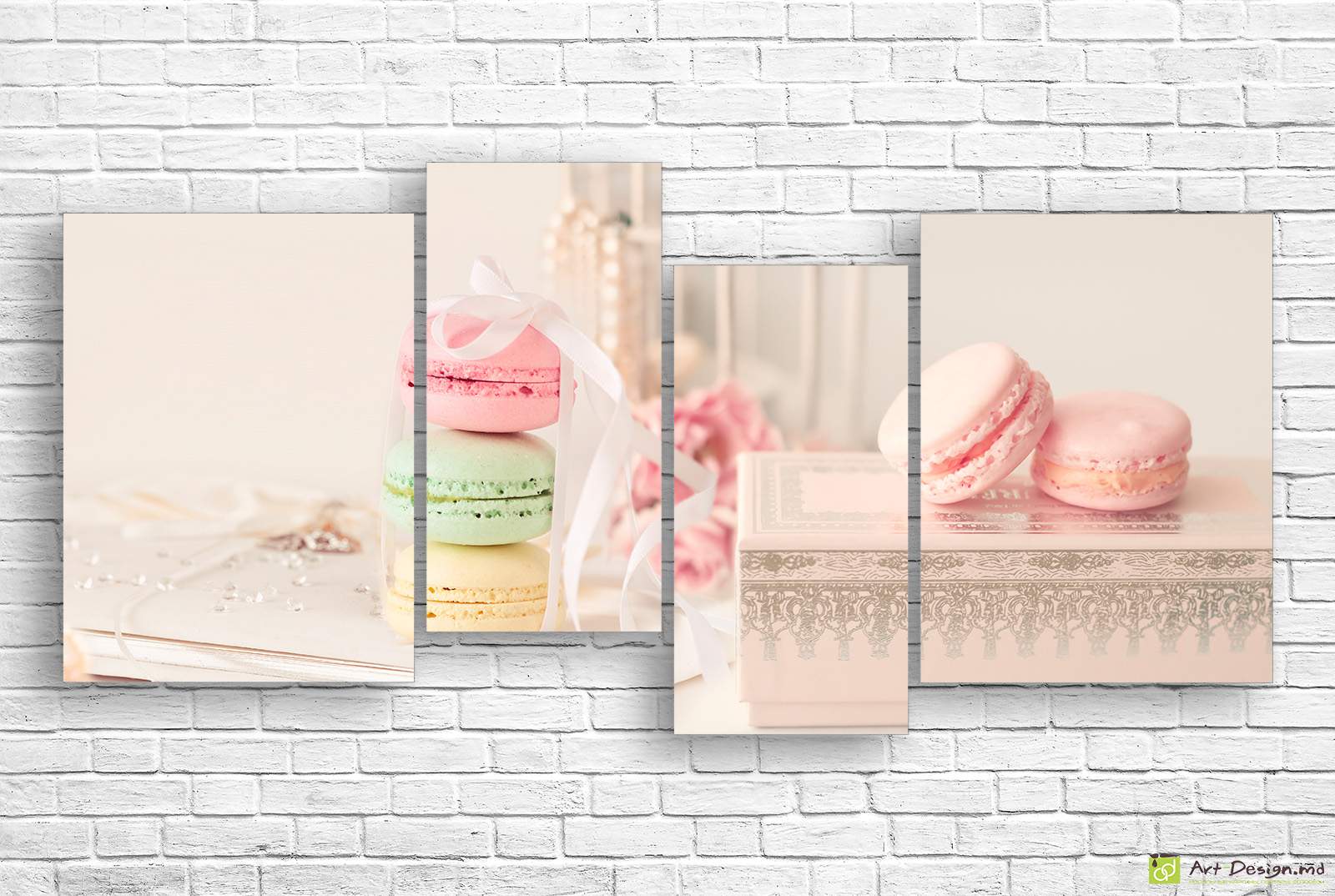 Tablou modular macarons franțuzești