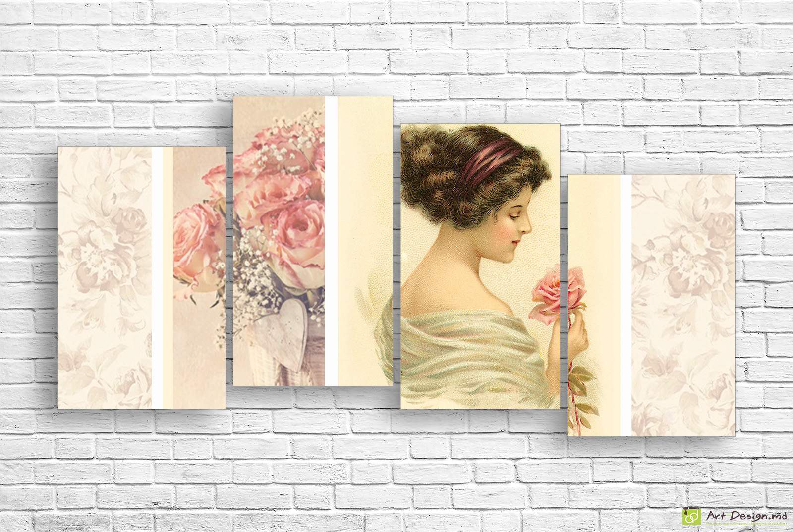 Модульная картина винтажная романтика