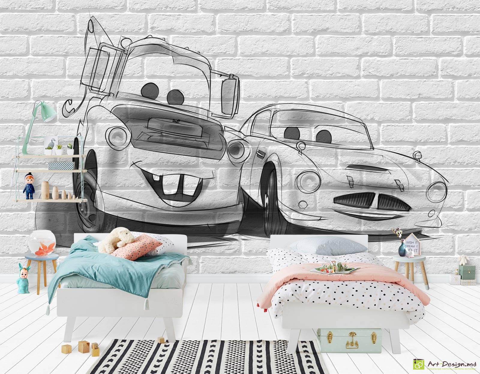 Fototapet la comanda - Maitre și Finn