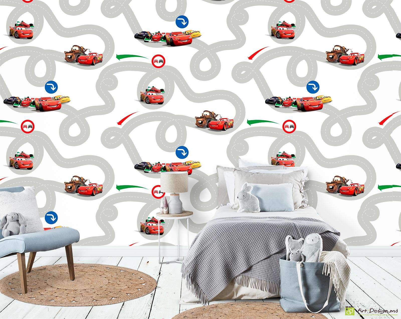 Fototapet pentru copii - Pista de copii cu McQueen