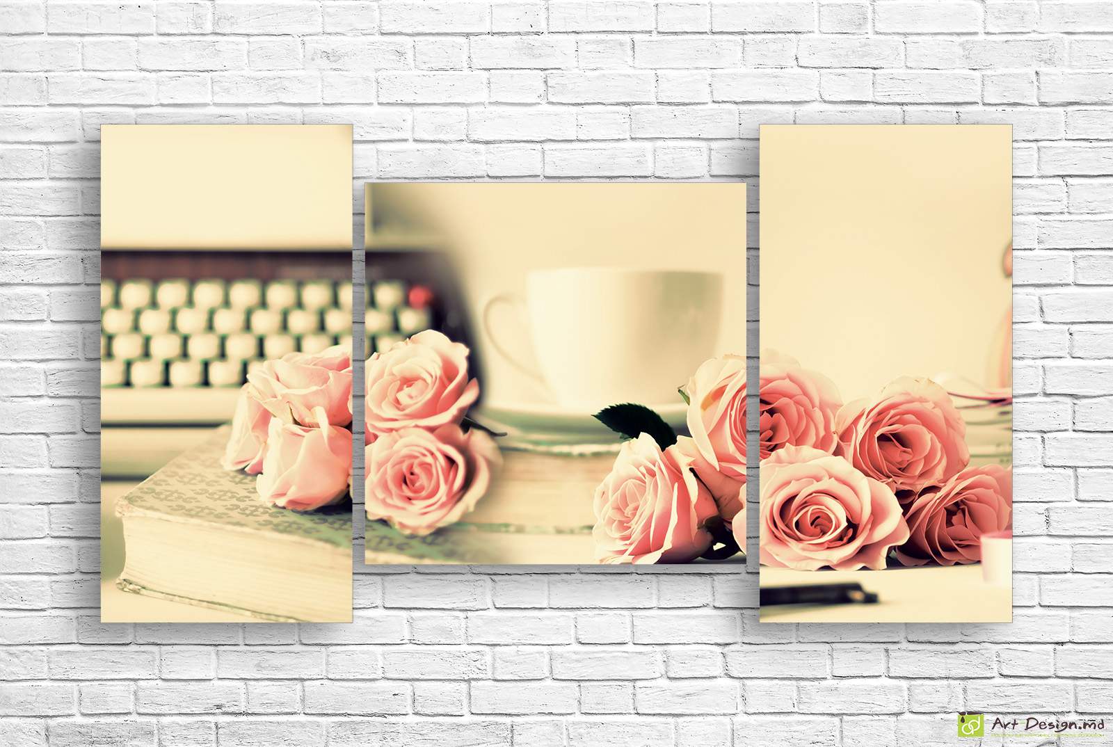 Tablou Multicanvas -Amintiri și trandafiri