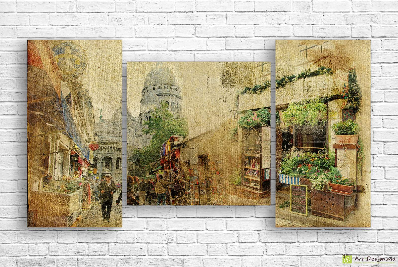 Tablou Multicanvas -Fotografie veche din oraș