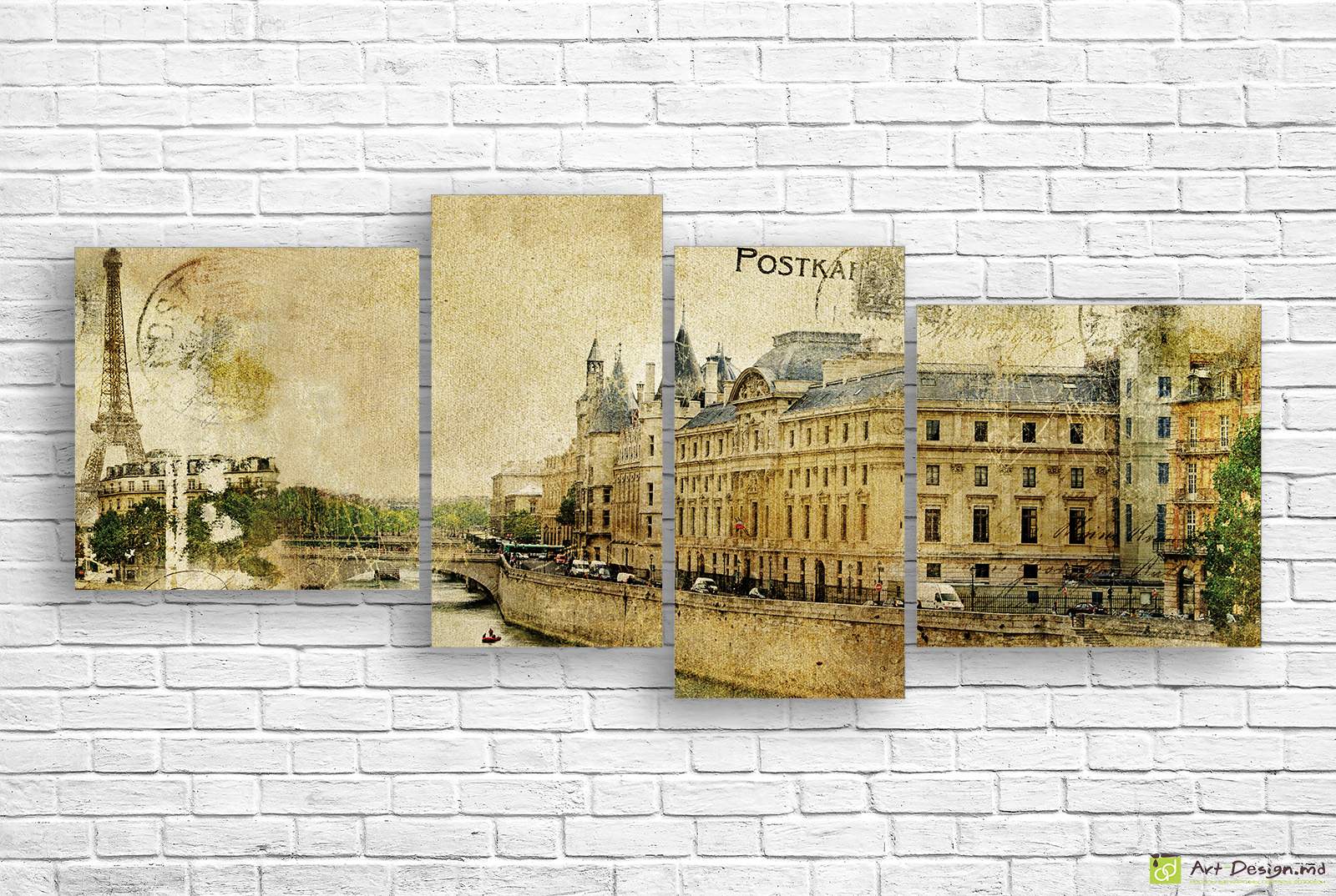 Tablou Multicanvas -Cartela veche a orasului