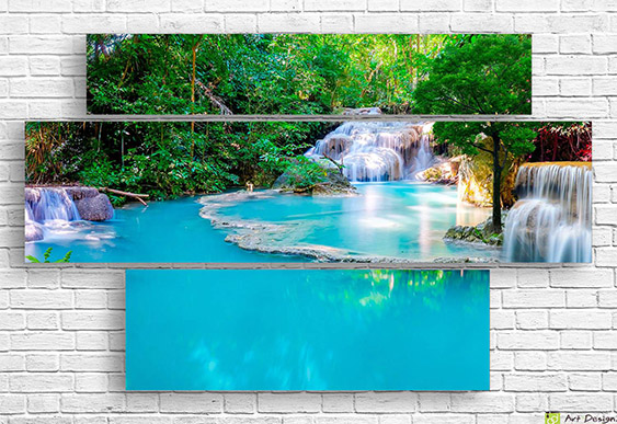 💦 Tablou modular „Cascadă turcoaz”