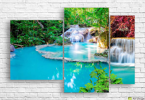 🏔️ Tablou modular Maretia muntilor in oglinda raului