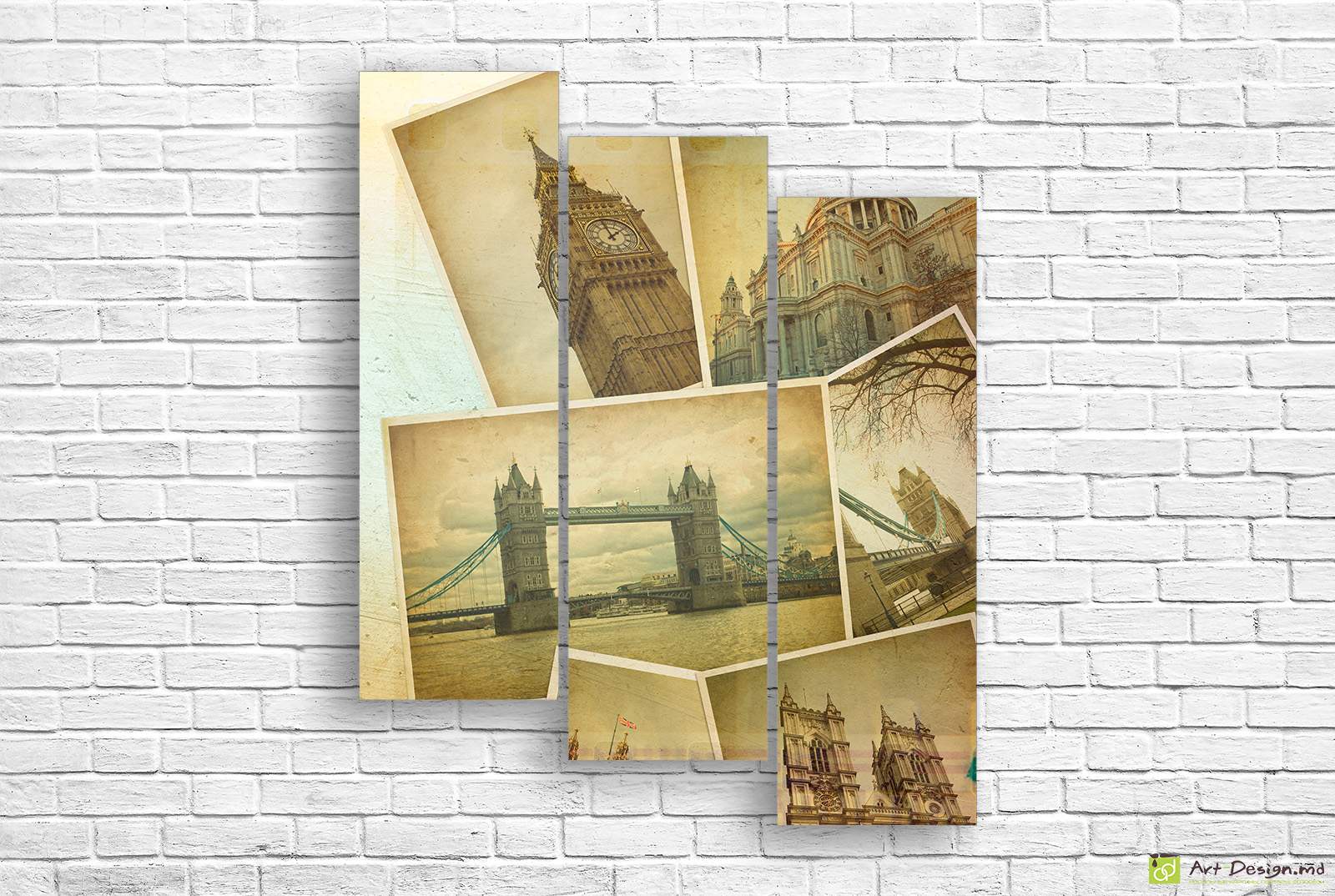 Модульная картина - Коллаж старинных картинок