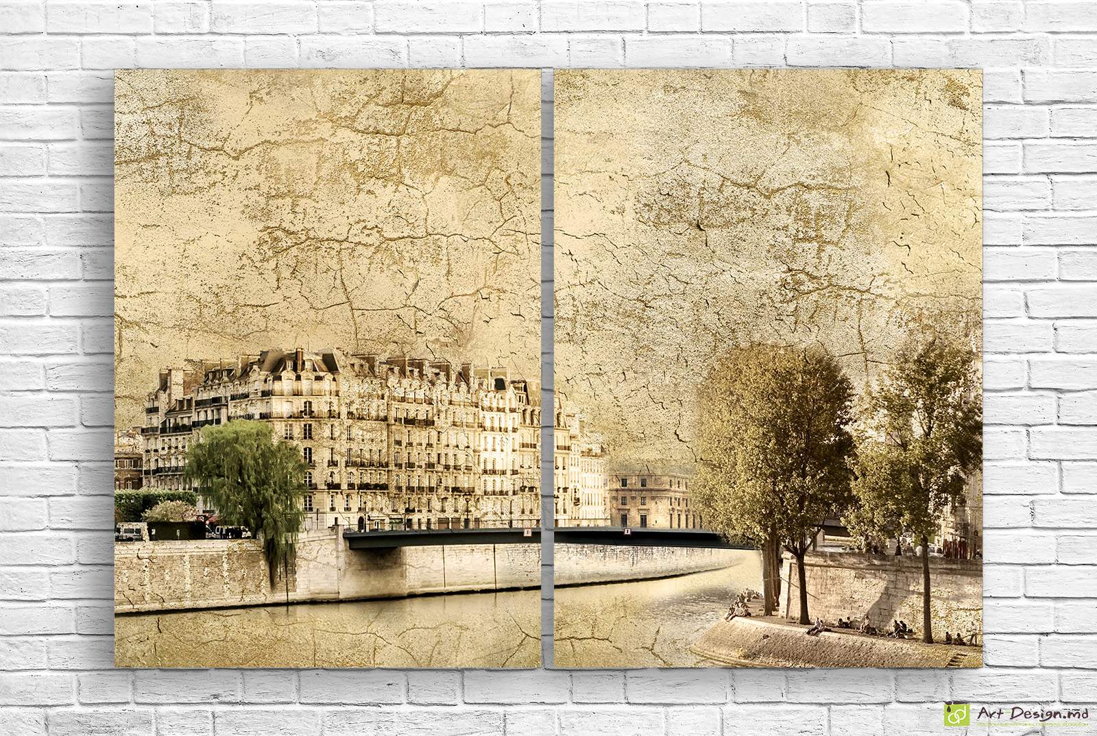 Модульная картина - Старинный Париж