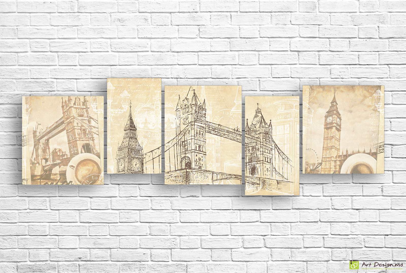 Модульная картина - Башня с часами