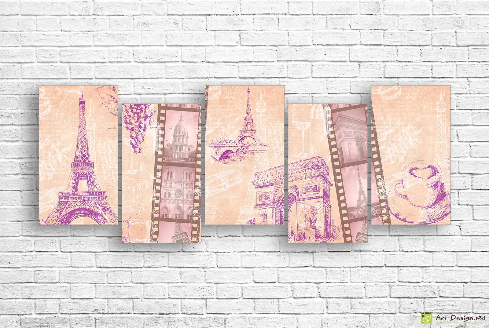 Модульная картина - Фильмы о Франции