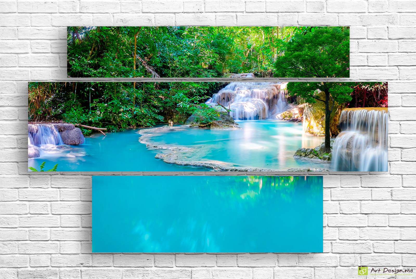 💦 Tablou modular „Cascadă turcoaz”