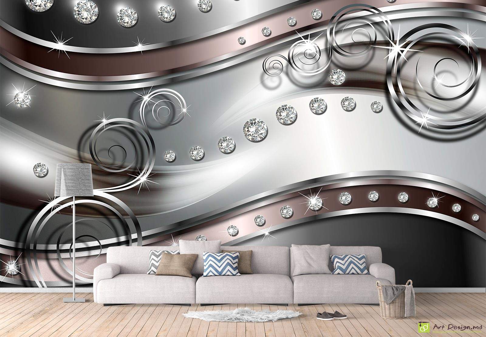Fototapet la comanda - Bucle și diamante_2