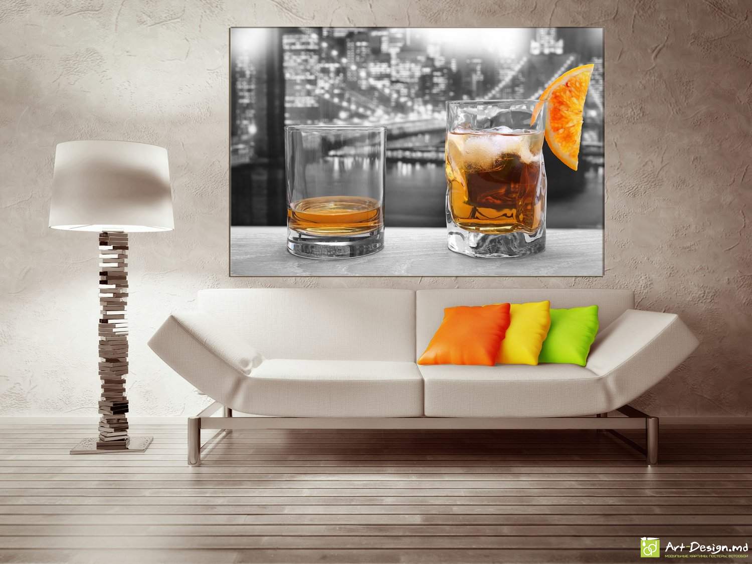 Whisky cu gheață, Poster pe pânză