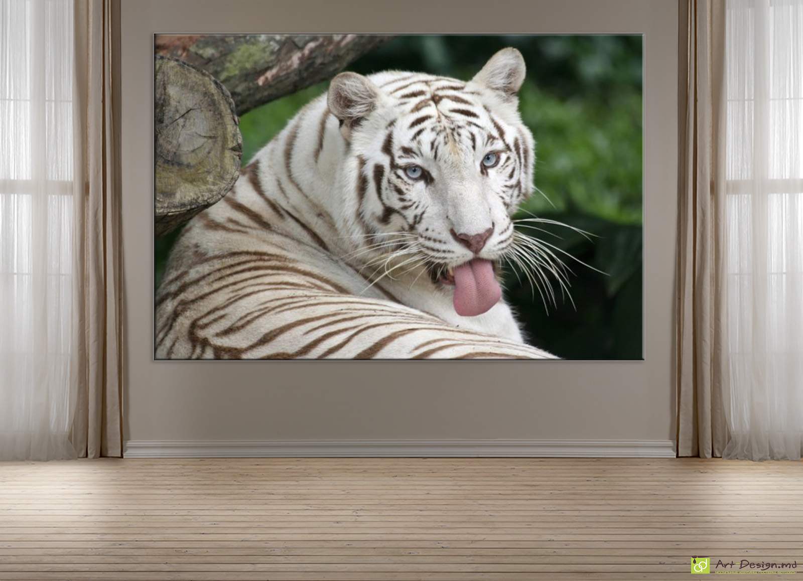 Putere și grație, Poster cu tigru pe pânză