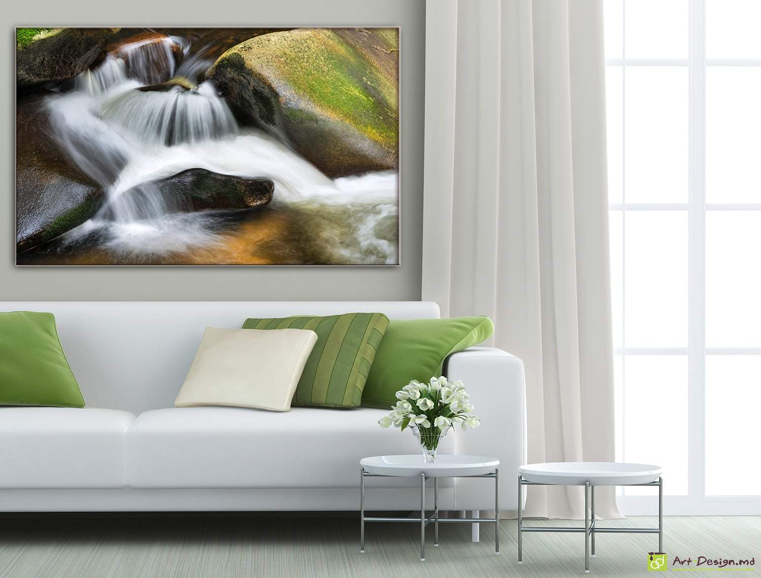 Течение ручья, Постер с природой