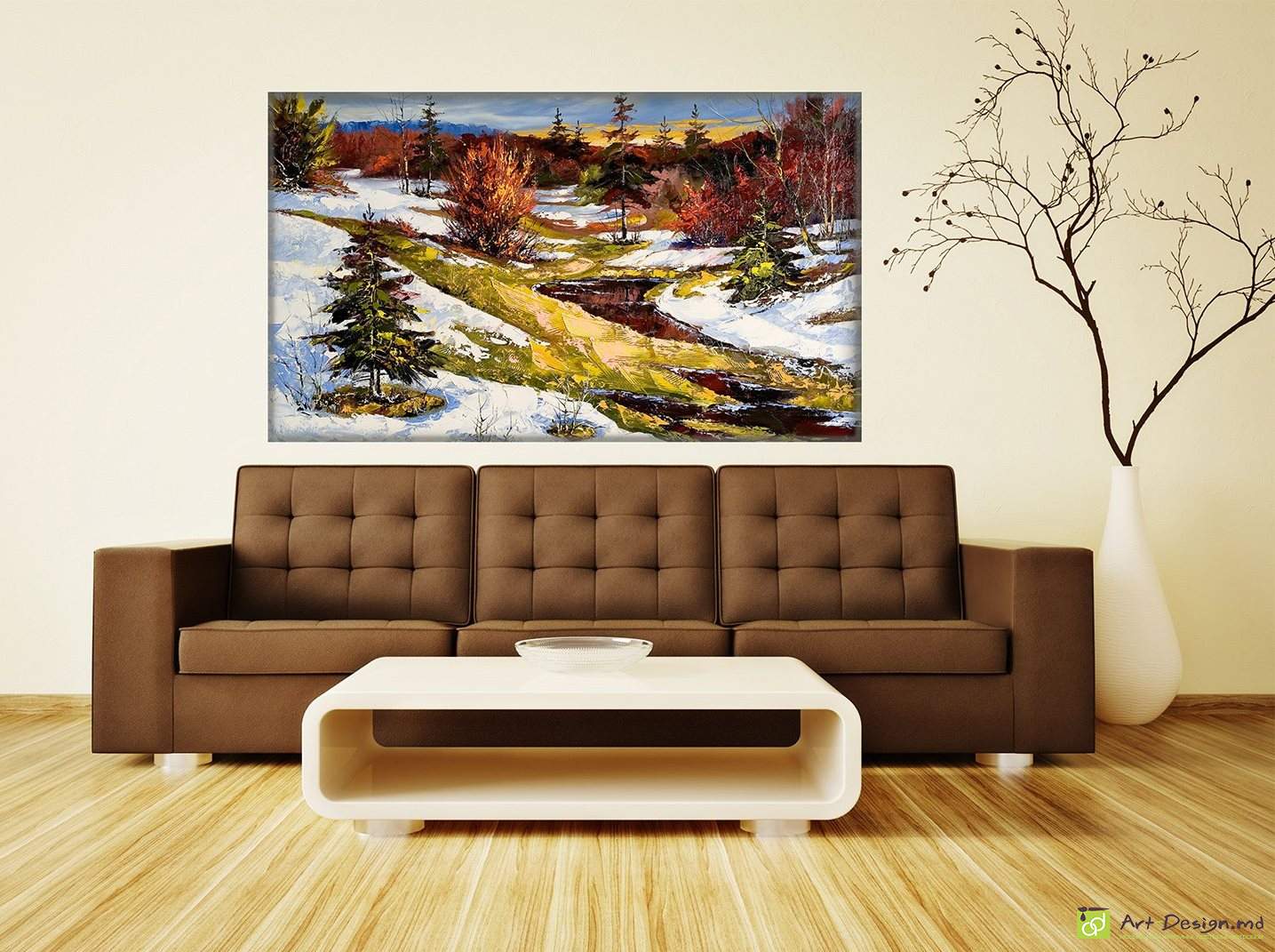 Confort de Iarnă, Poster pe Pânză cu Sate