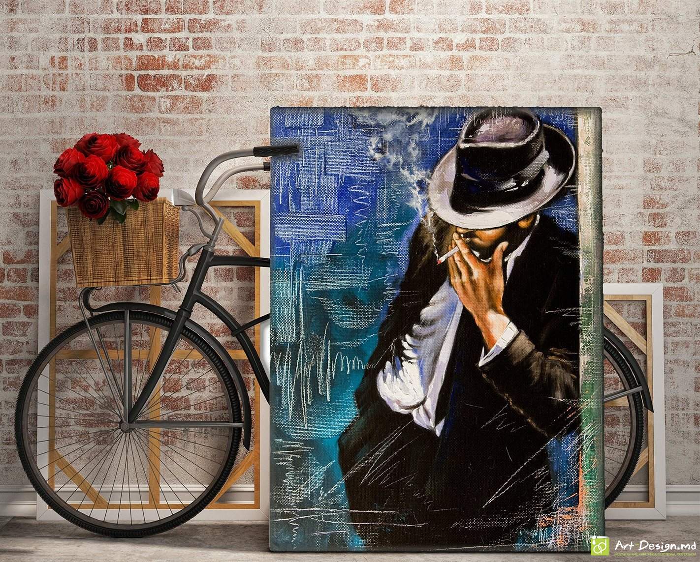 Poster pe Pânză cu Bărbat în Pălărie