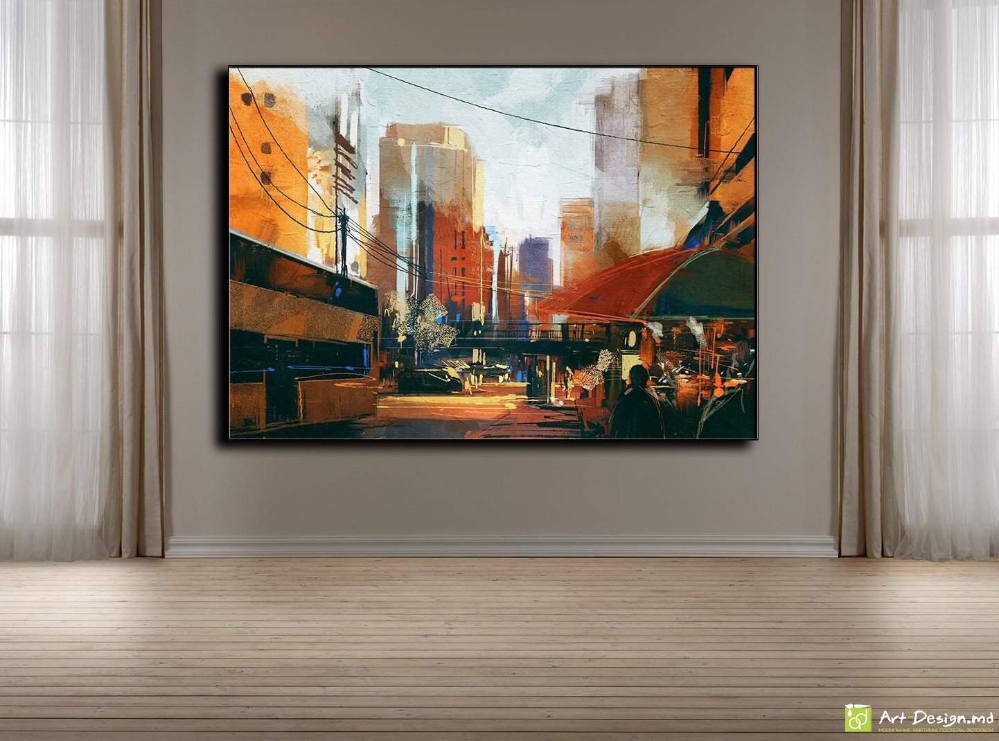 Energia orașului, Tablou pe Pânză