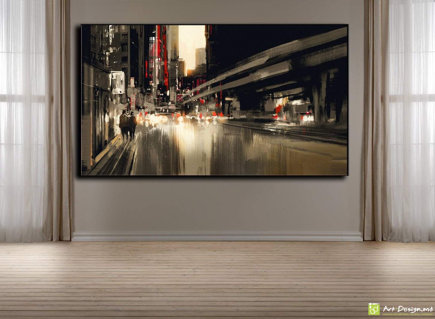 Energia orașului noaptea, Poster pe Pânză