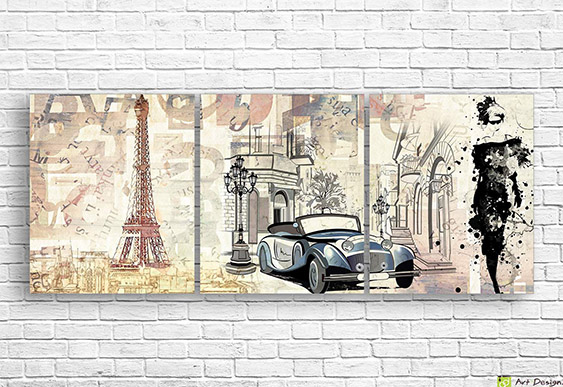 Модульная картина - Париж и мода, рисунок_2