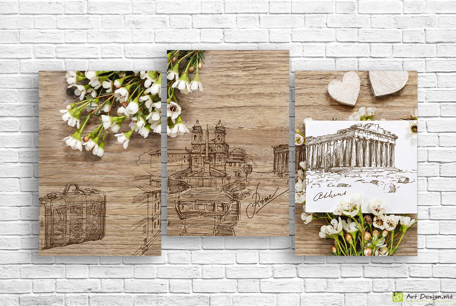 🤍 Tablou modular „Roma. Călătorii și amintiri”