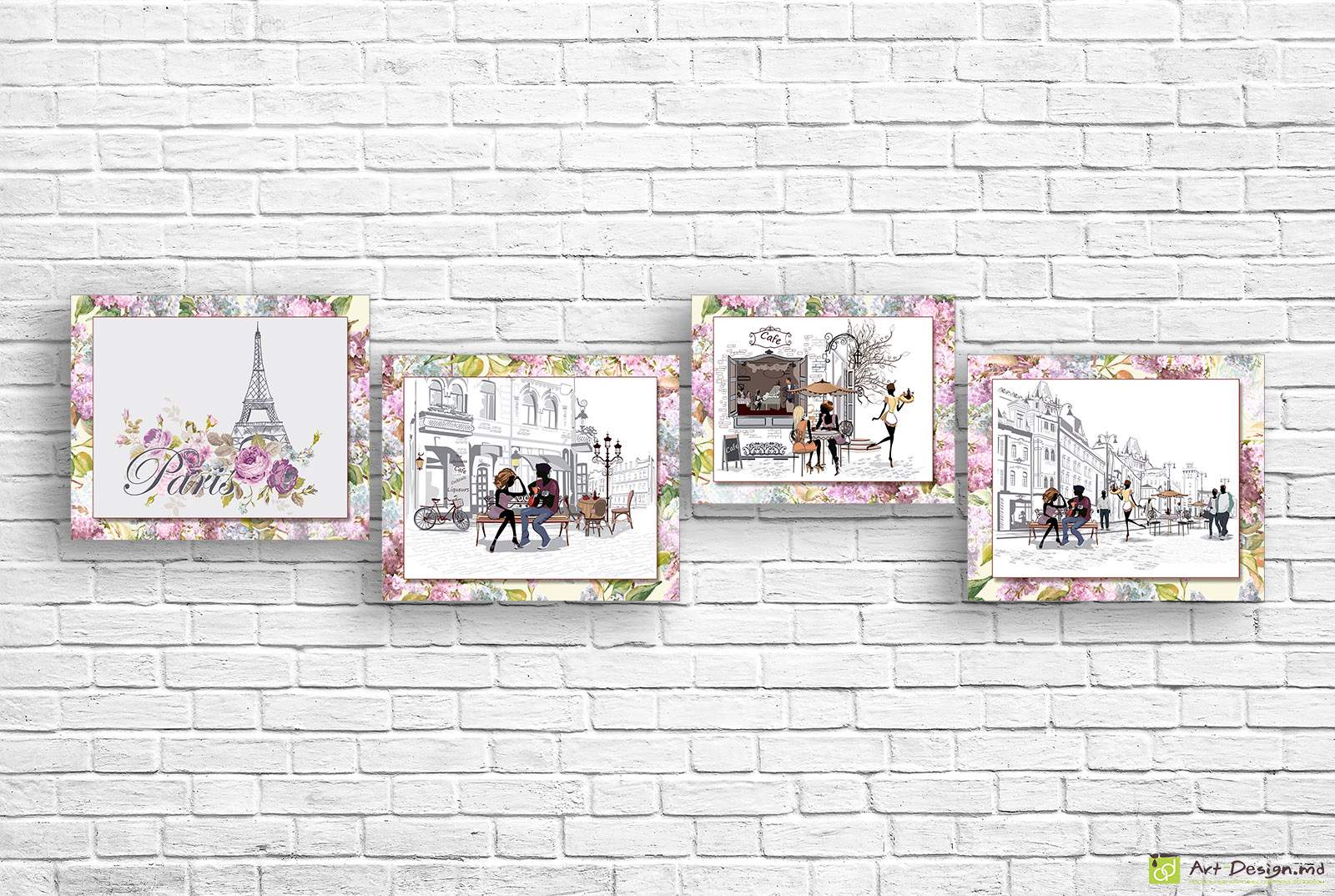 Imagine modulară - Paris în creion colorat_2