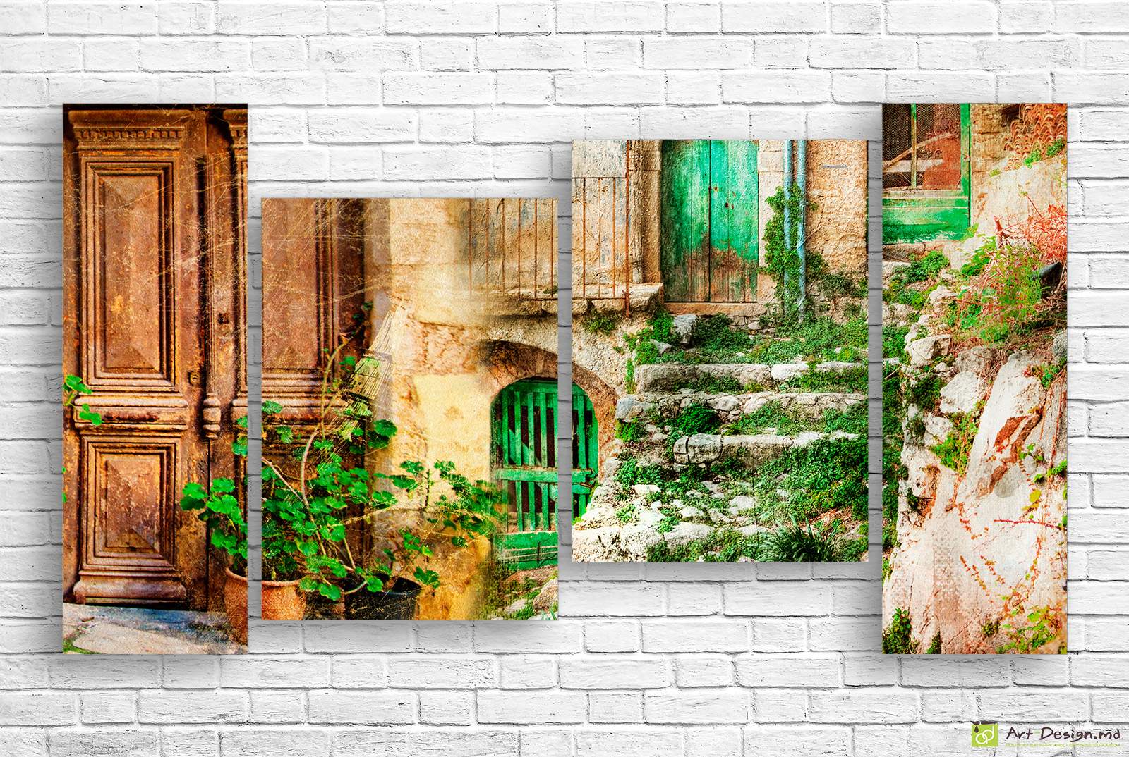 Imagine modulară - Casele antice și verzi din Italia