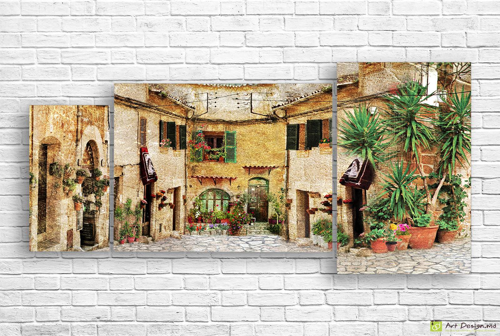 Imagine modulară - Clădiri vechi în verdeață