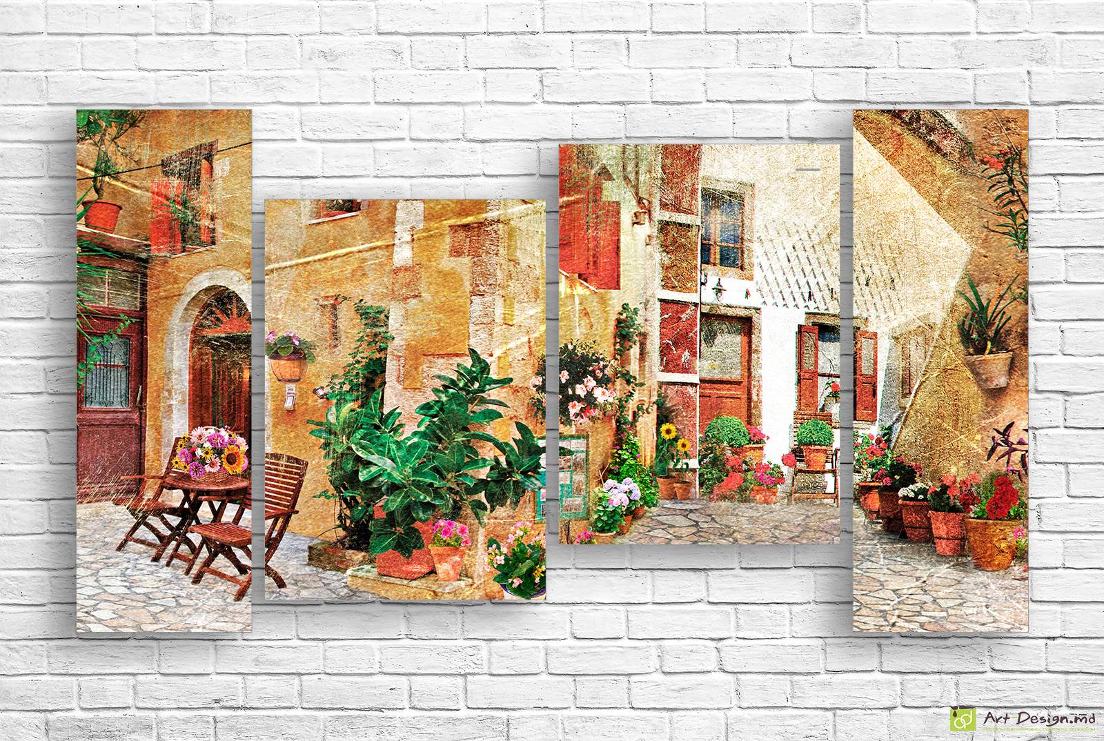 Модульная картина - Старый и зеленый город