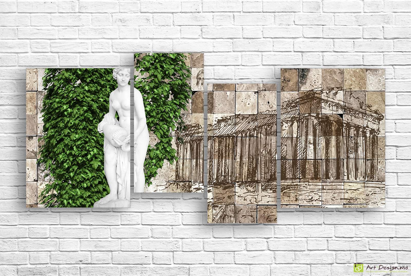 Modelul modular - Statuia unei femei în fundalul unui desen_2