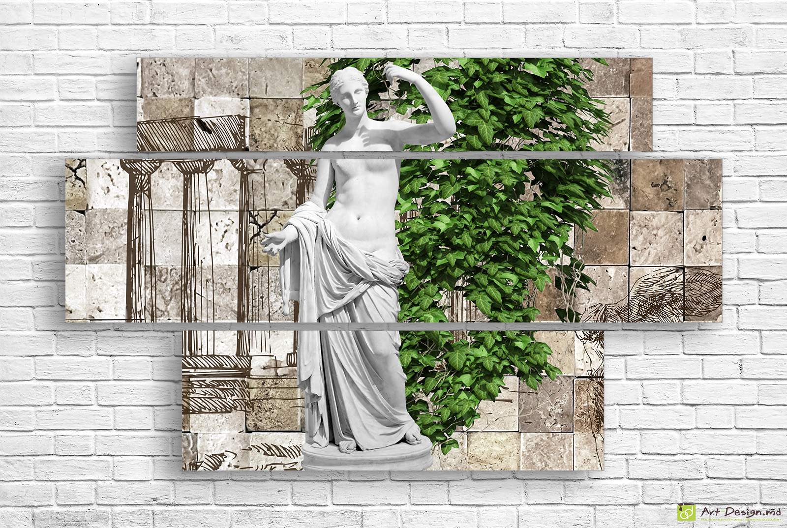 Modelul modular - Statuia unei femei în fundalul unui desen_3