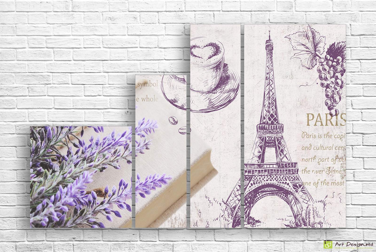 Imagine modulară - Parisul desenat și levănțică