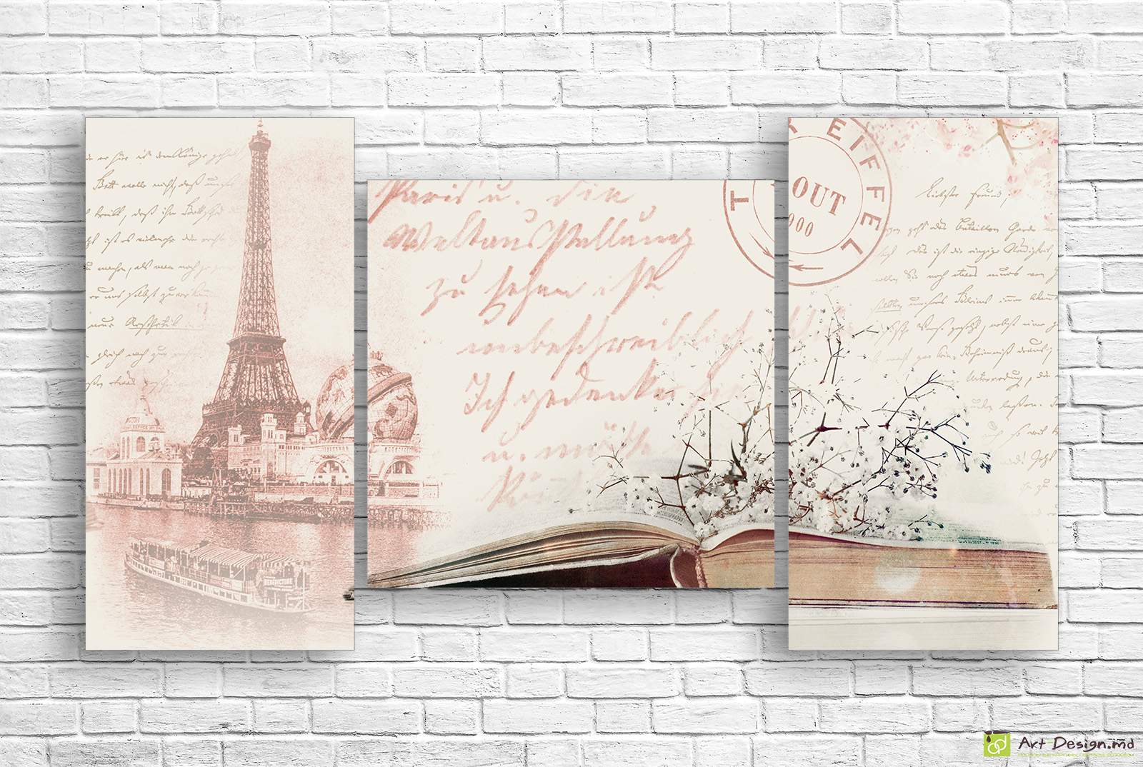 Imagine modulară - Retro Paris și cărți_2