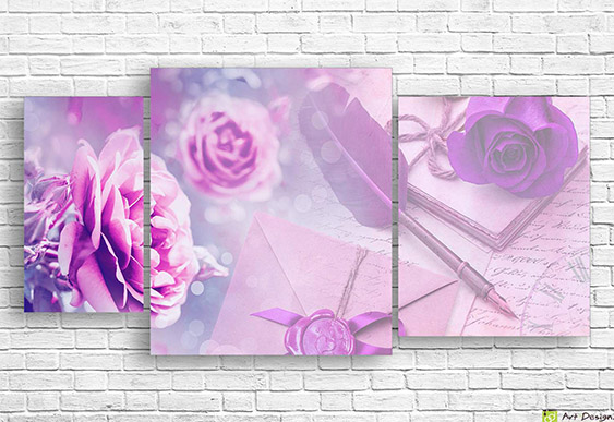 Imagine modulară - Ceas alarmă retro Pe fundal colorat