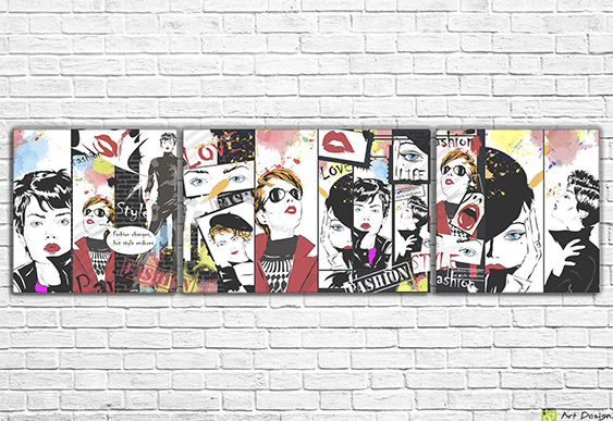 👗 Модульная картина «Силуэты моды»