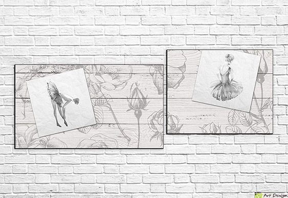 👤 Tablou modular Privire misterioasa si fluturi