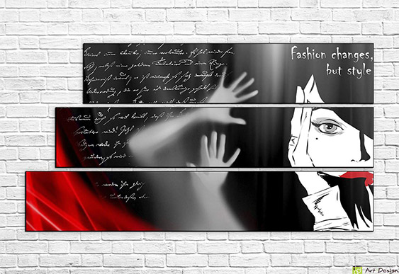 💋 Tablou modular Colaj pop-art modern cu fete