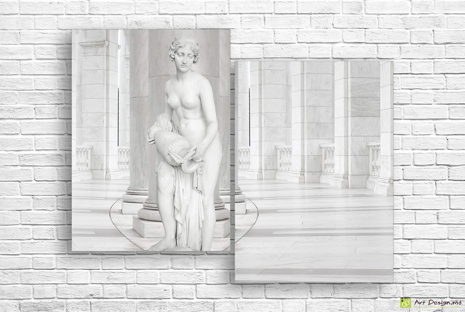 Модульная картина - Скульптура женщины с кувшином