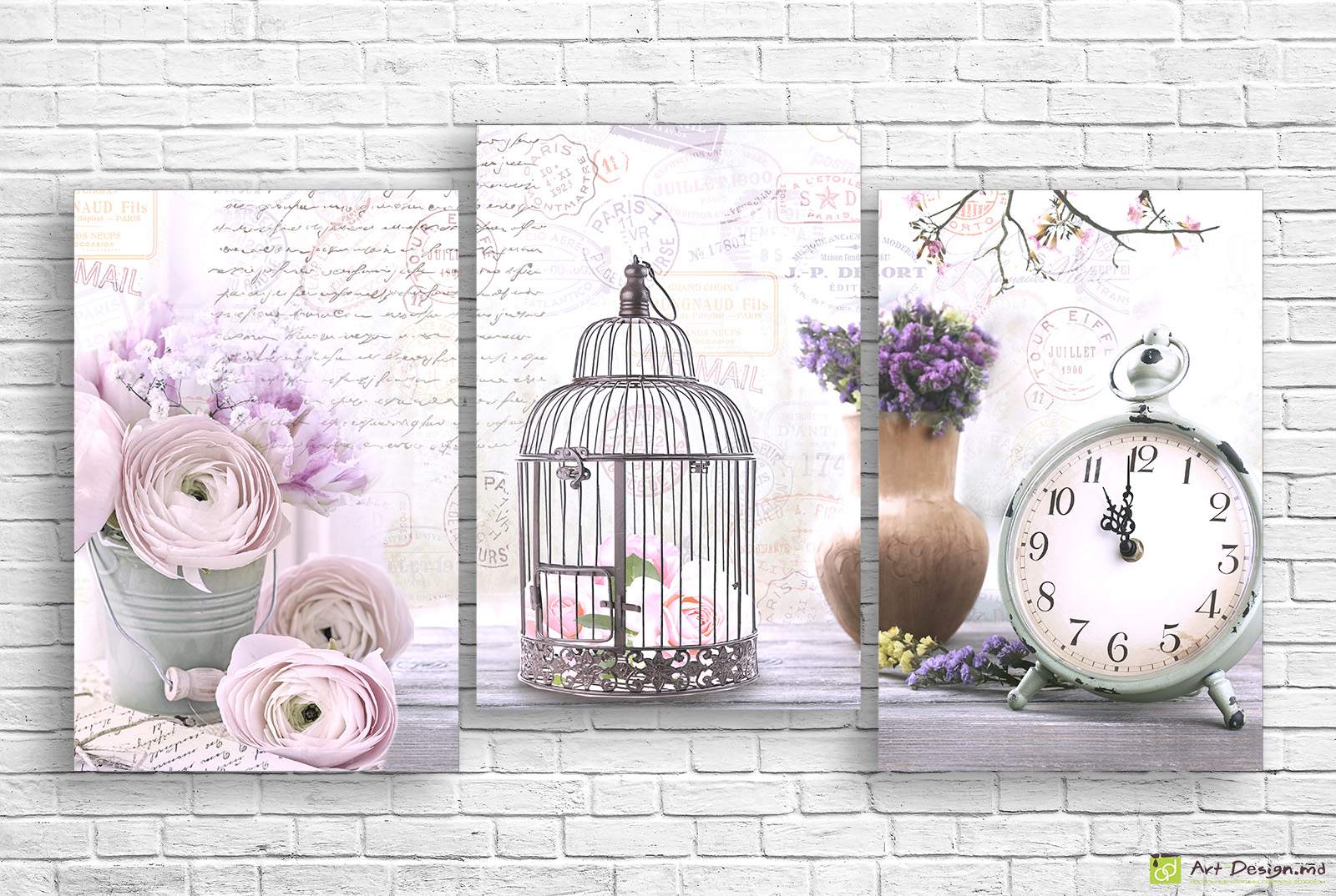 Imagine modulară - Fundal retro în nuanțe de liliac