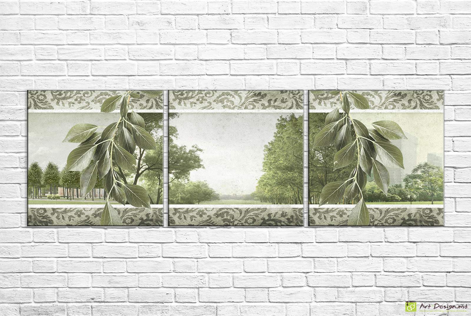 🌿 Tablou modular Ramura de maslin in stil clasic