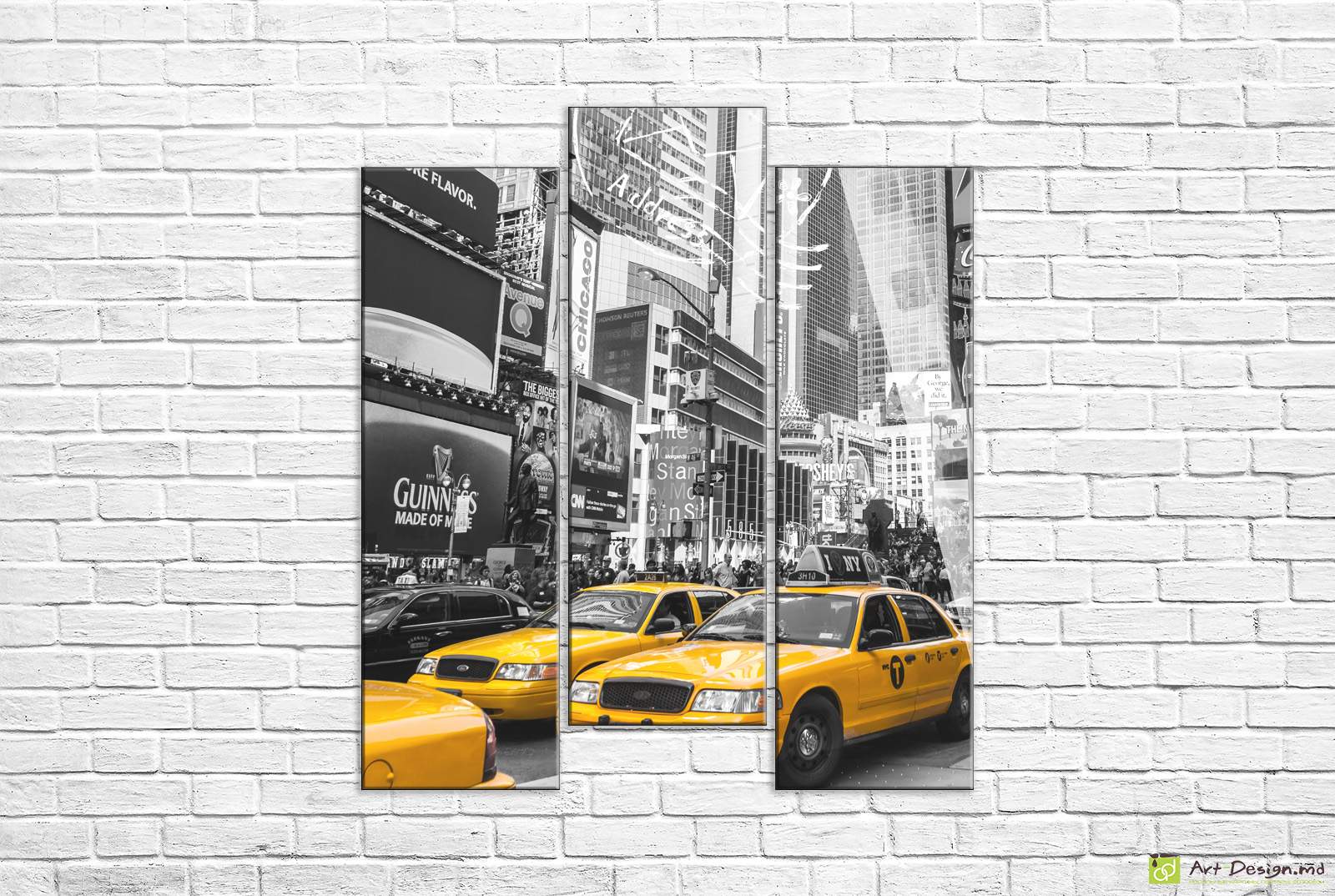 Модульная картина -  Знаменитые желтые такси