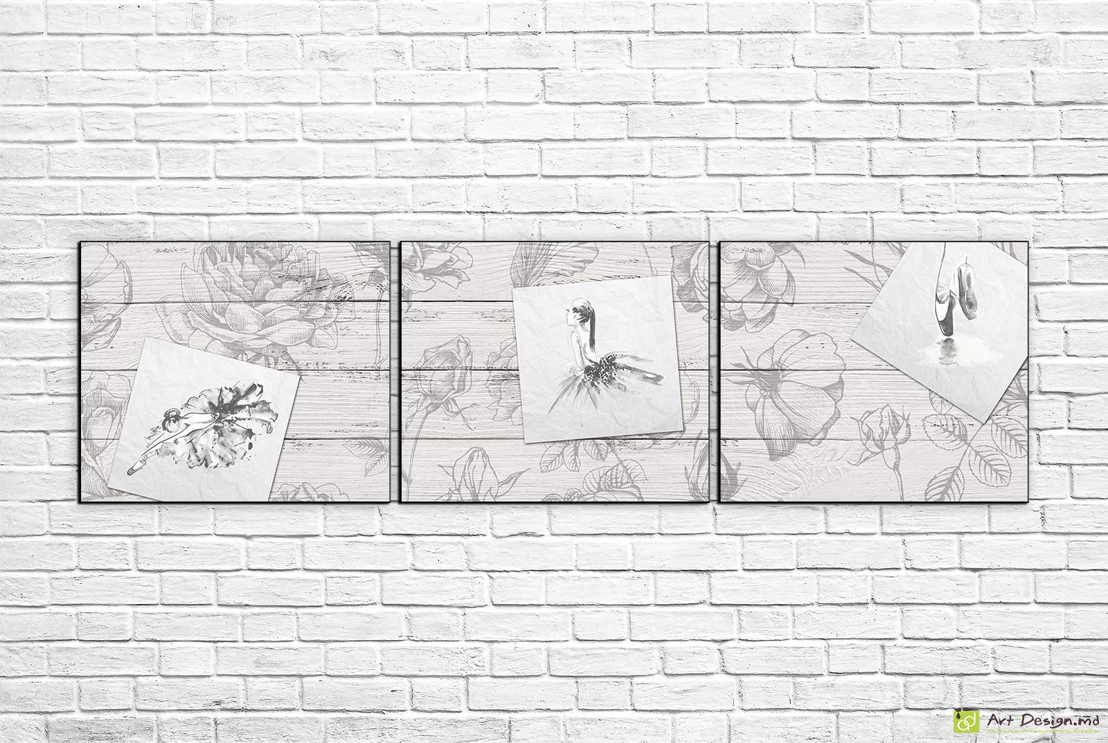 🩰 Tablou modular „Schițe de balet”