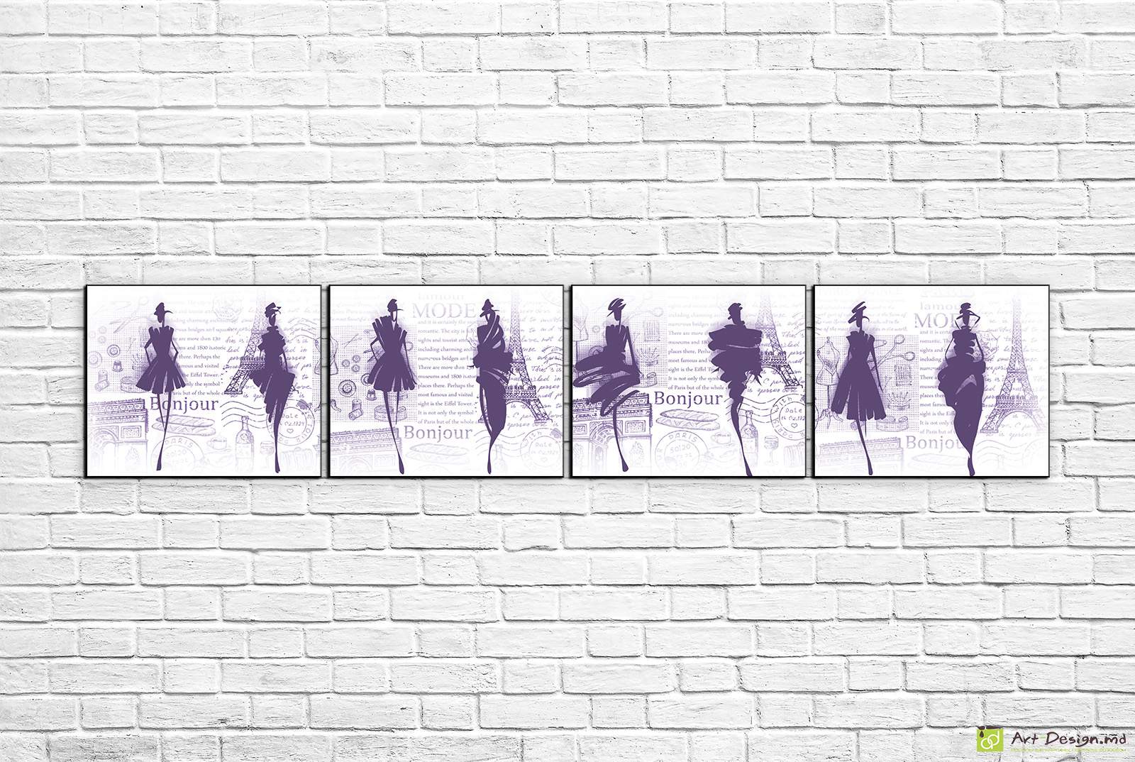 🇫🇷 Tablou modular Stil parizian și siluete de fashioniste