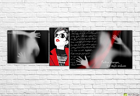 👗 Модульная картина «Силуэты моды»