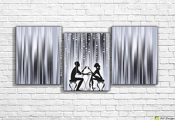 ❤️ Модульная картина «Пара в стиле арт»