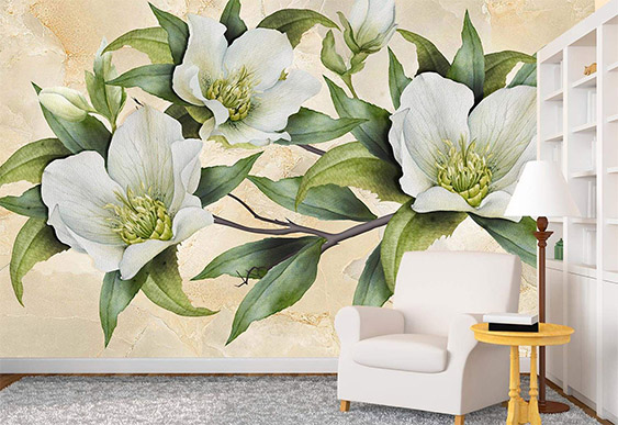 Fototapet la comanda - Flori și bile