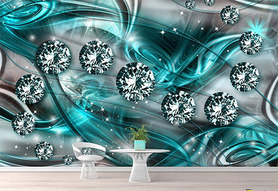 Fototapet la comanda - diamante și fundal abstract