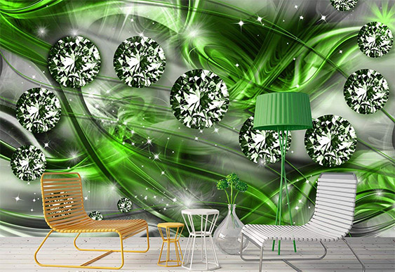 Fototapet la comanda - diamante și fundal abstract_4