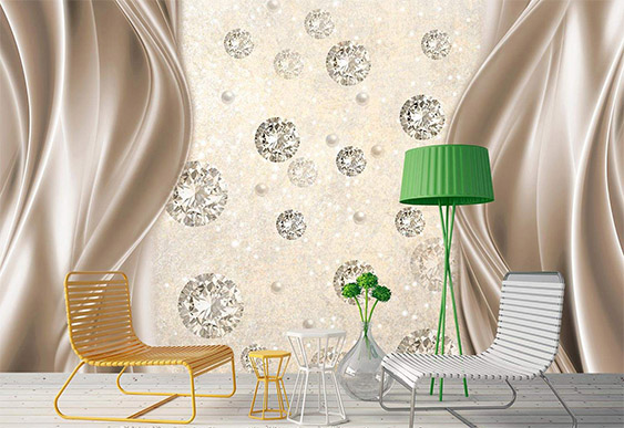 Fototapet la comanda - pietre si perle pe un fundal de culoare deschisă